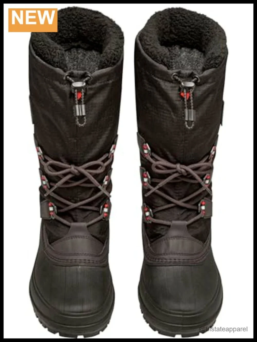 Lace-Up Mid-Calf Snow Boots for Winter Hiking Camping Waterproof